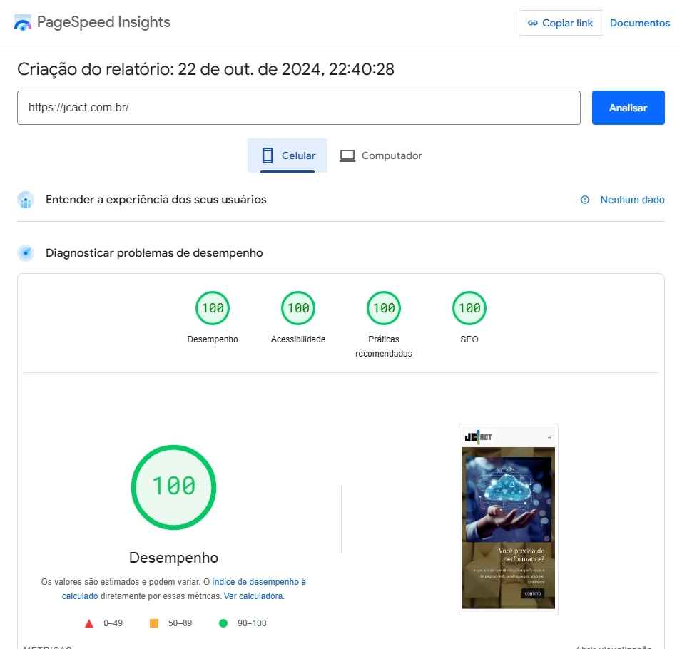 JCact.com.br - Landing pages com velocidade para alta conversão de leads